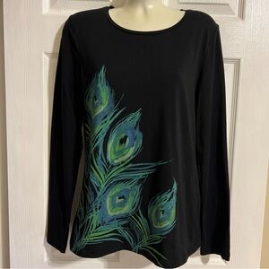 Jones New York Sport LS Peacock Shirt M